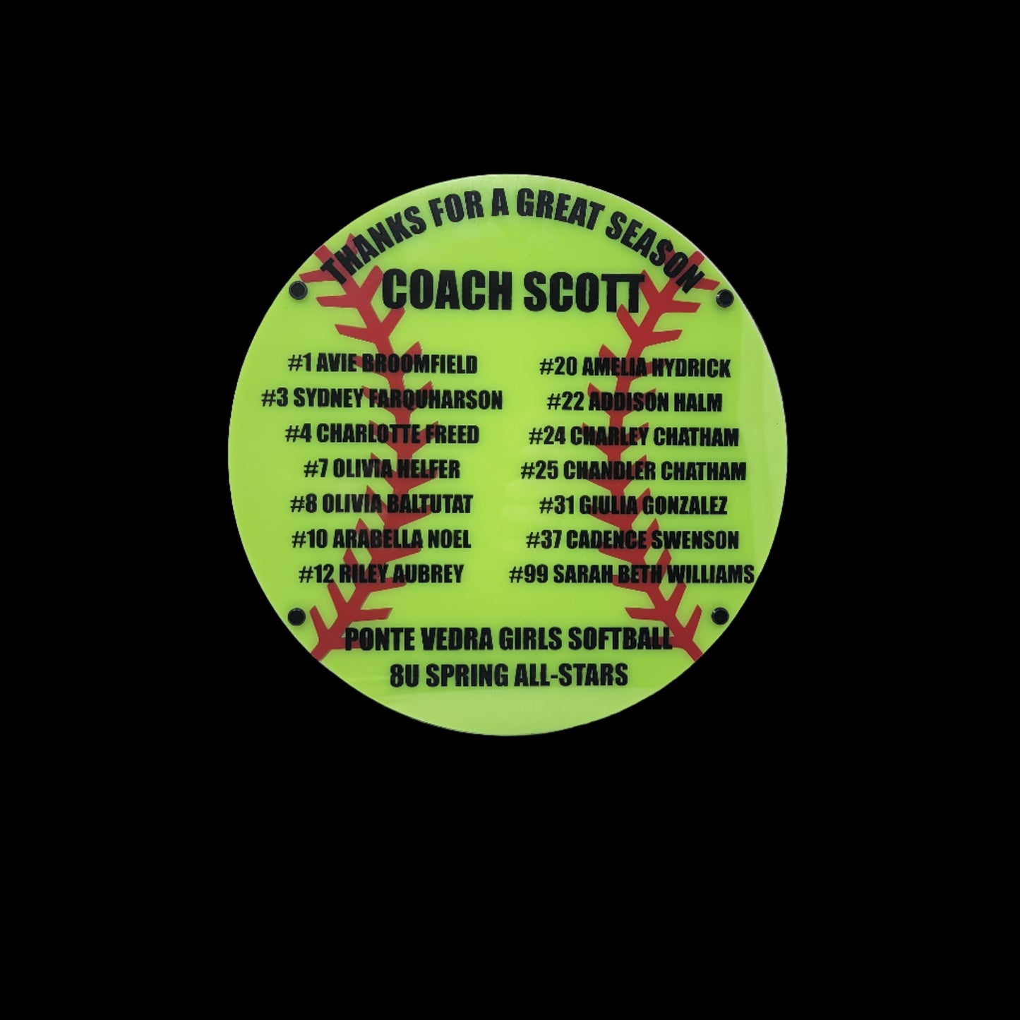 Softball Coach Plaque - Personalized Softball Coach Appreciation Gift, End of Season Gift for Softball Coach - Image 19 of 20
