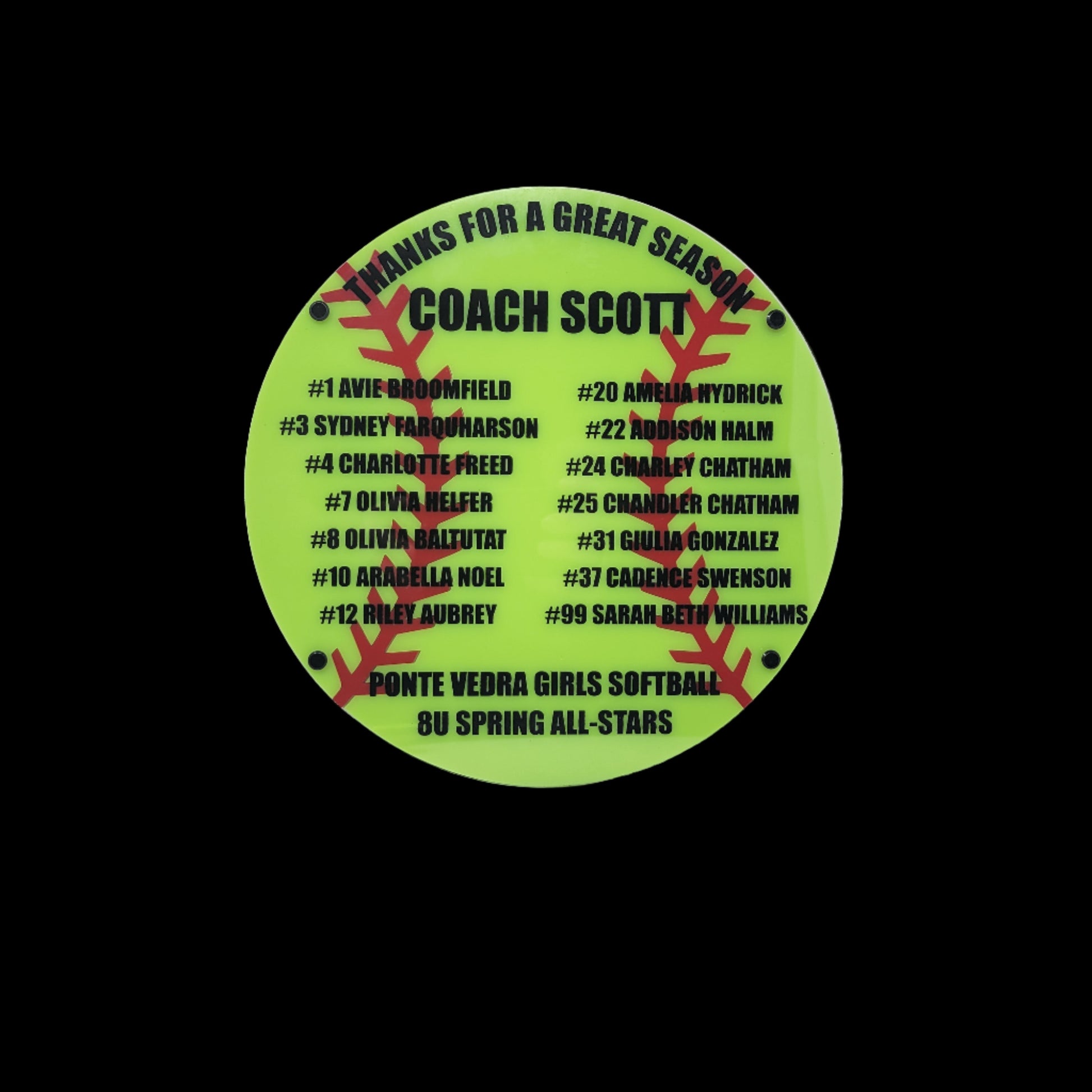 Softball Coach Plaque - Personalized Softball Coach Appreciation Gift, End of Season Gift for Softball Coach - Image 19 of 20
