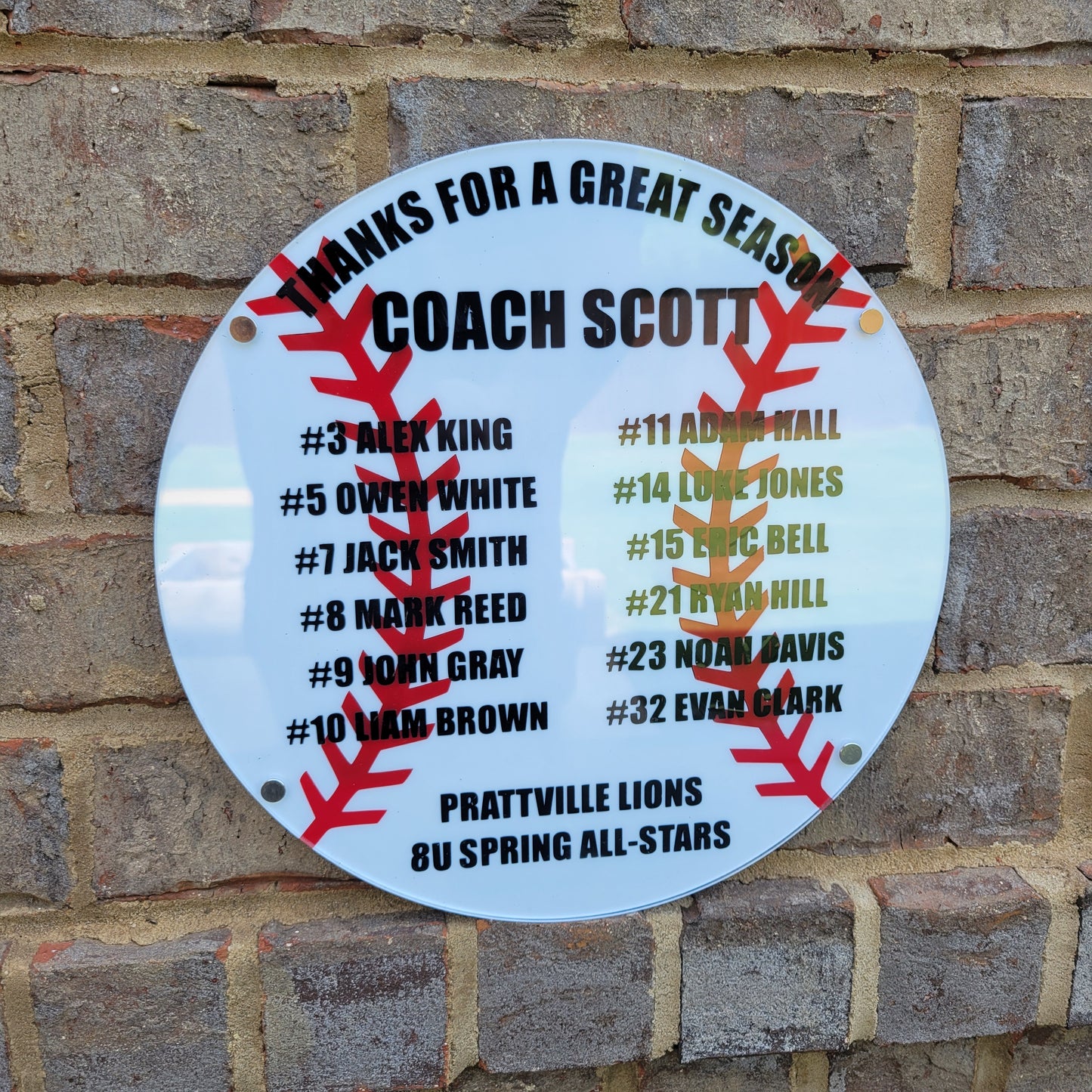 Baseball Coach Plaque - Personalized Baseball Coach Appreciation Gift, End of Season Gift for Baseball Coach - Main produc...