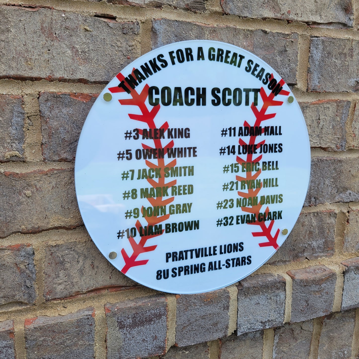 Baseball Coach Plaque - Personalized Baseball Coach Appreciation Gift, End of Season Gift for Baseball Coach - Image 3 of 13