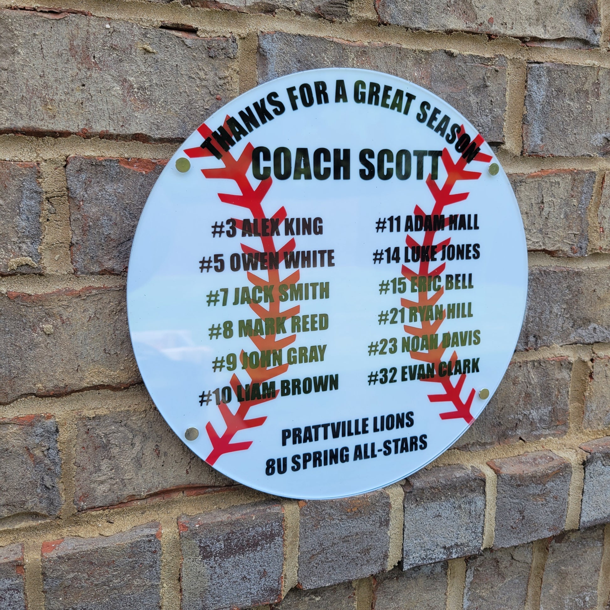 Baseball Coach Plaque - Personalized Baseball Coach Appreciation Gift, End of Season Gift for Baseball Coach - Image 3 of 13