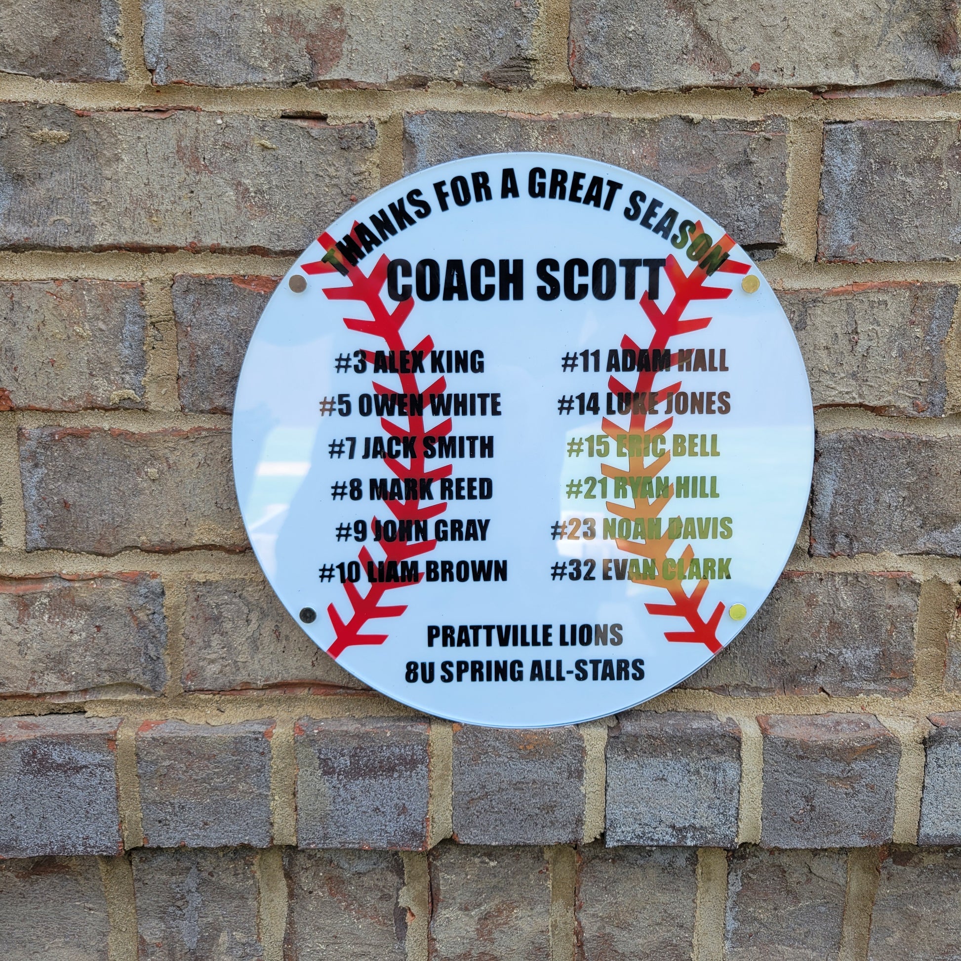Baseball Coach Plaque - Personalized Baseball Coach Appreciation Gift, End of Season Gift for Baseball Coach - Image 5 of 13