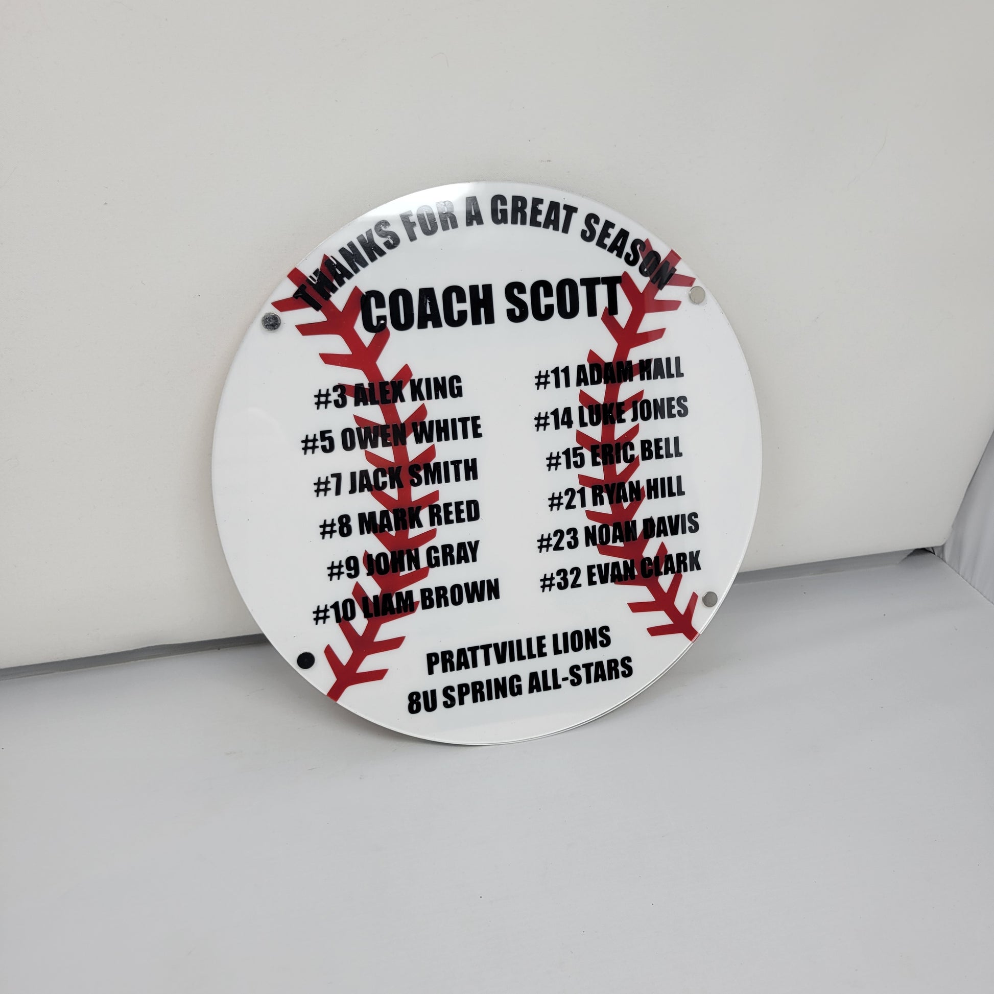 Baseball Coach Plaque - Personalized Baseball Coach Appreciation Gift, End of Season Gift for Baseball Coach - Image 9 of 13
