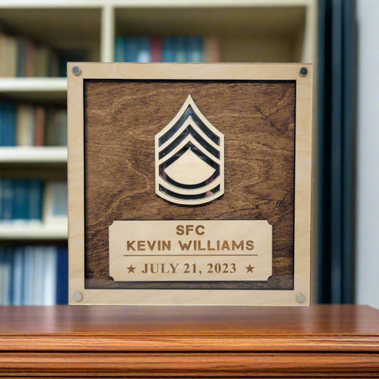 US Army Promotion Gift Plaque, Military Promotion Gift for Officer or Enlisted Army - Soldier Gift - Army Gift Promotion, ...