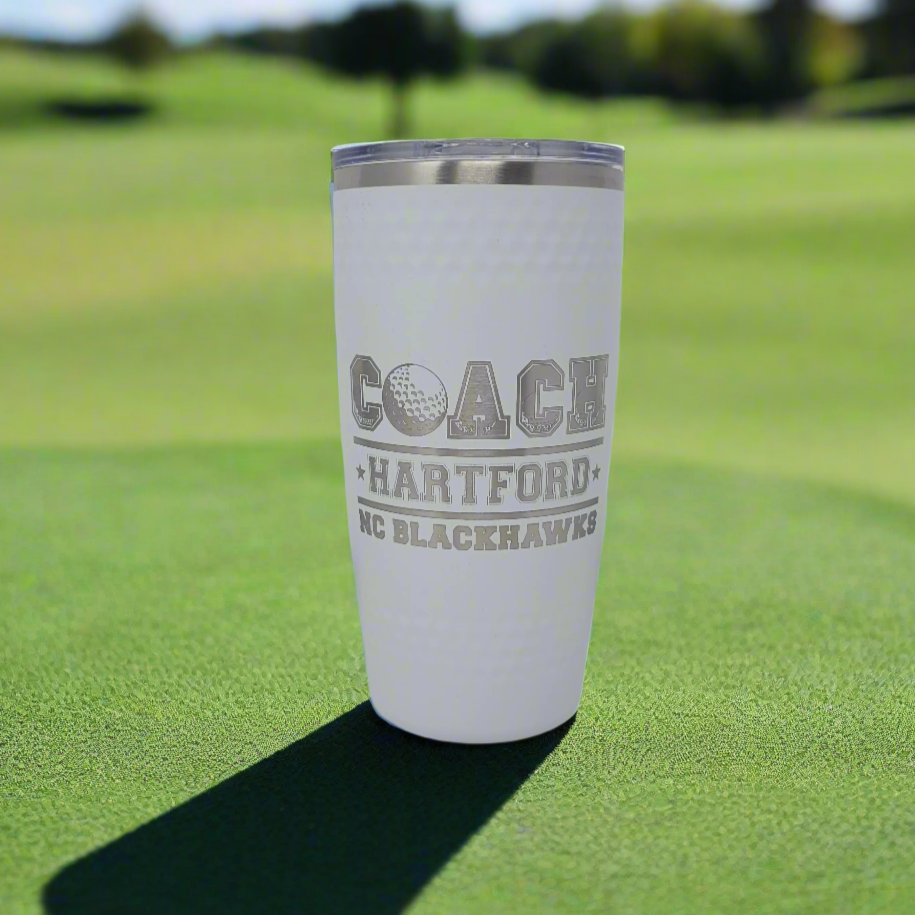 Golf coach gift, personalized drink tumbler