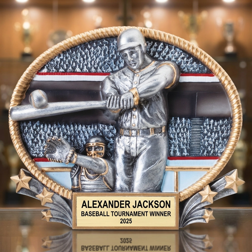 Baseball Trophy Award | Personalized | Custom Engraved | Baseball MVP Award | Team Awards | Baseball Gift | Engraved Baseball Trophy - View 1