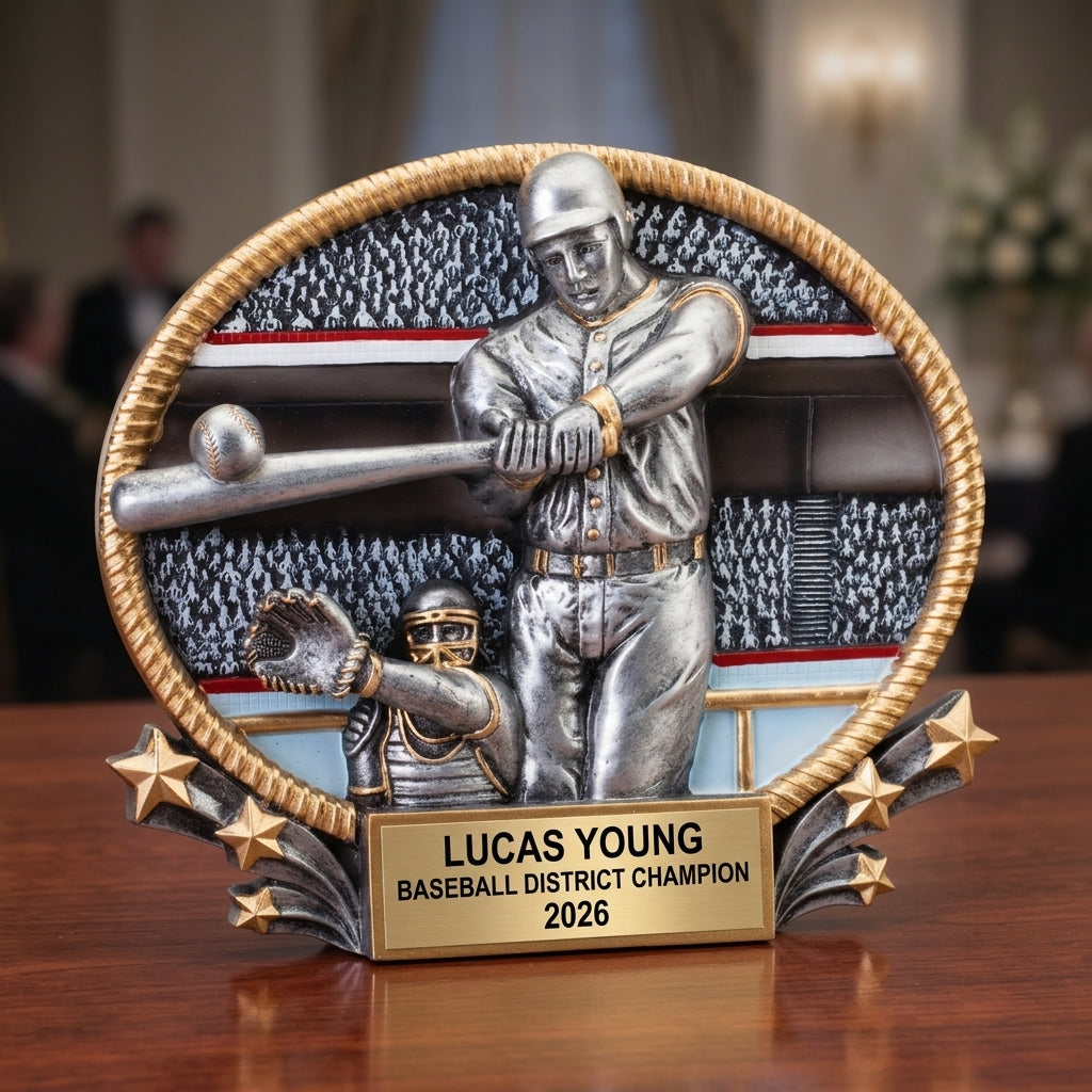 Baseball Trophy Award | Personalized | Custom Engraved | Baseball MVP Award | Team Awards | Baseball Gift | Engraved Baseball Trophy - View 2