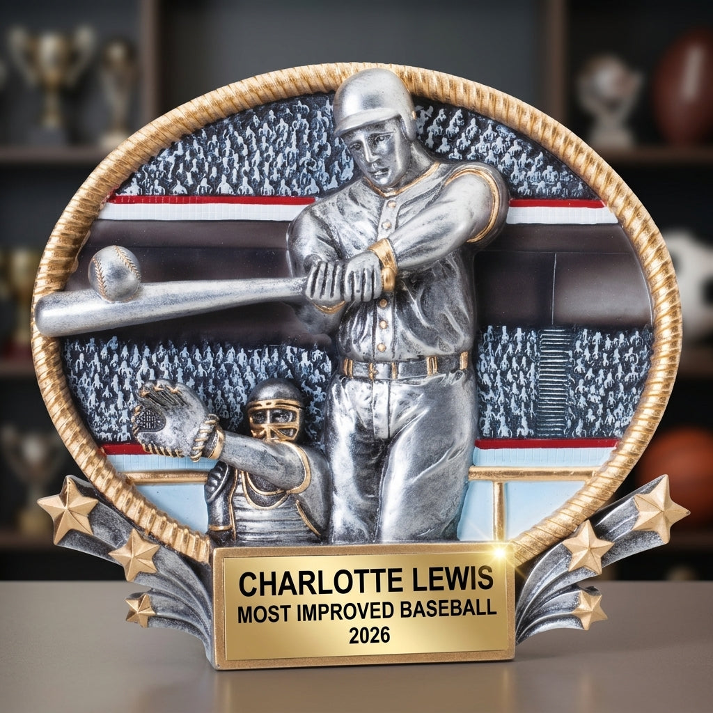 Baseball Trophy Award | Personalized | Custom Engraved | Baseball MVP Award | Team Awards | Baseball Gift | Engraved Baseball Trophy - View 3
