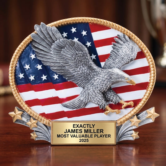 Eagle Award Trophy | Personalized | Custom Engraved | Achievement Gift | Team Banquet | Tournament Award | Recognition | Wood Unlimited - View 2