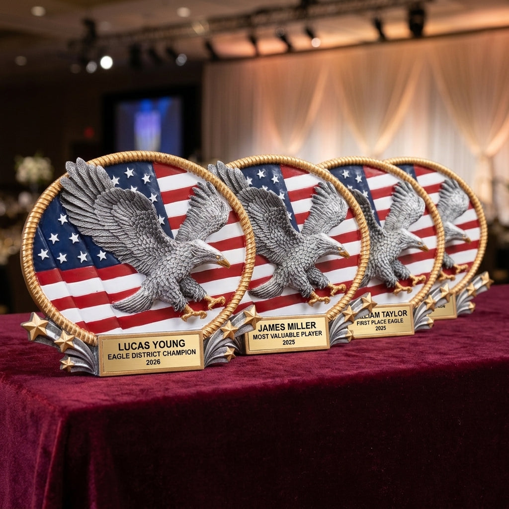 Eagle Award Trophy | Personalized | Custom Engraved | Achievement Gift | Team Banquet | Tournament Award | Recognition | Wood Unlimited - View 6