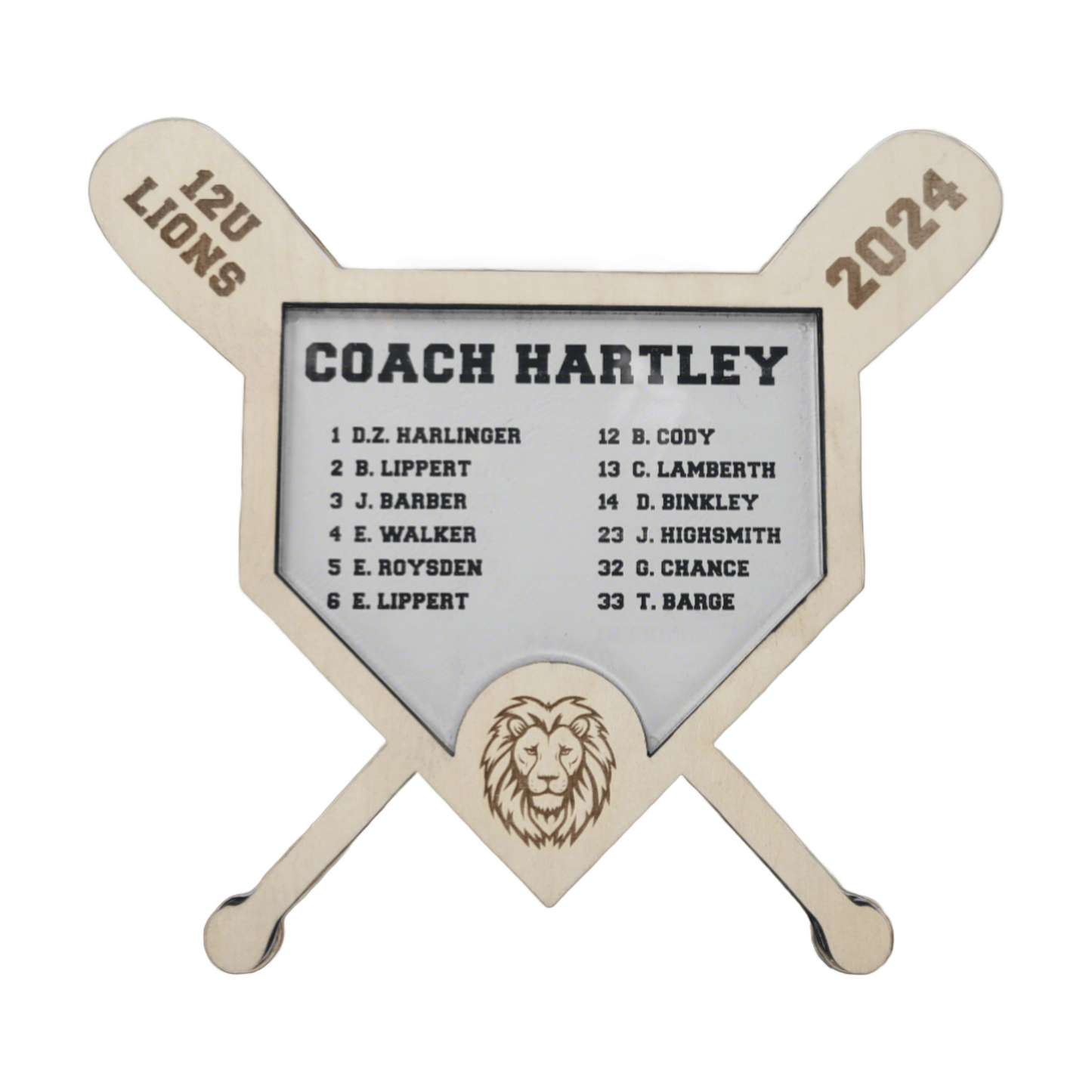 Baseball Coach Plaque - Personalized Baseball Coach Appreciation Gift, End of Season Gift for Baseball Coach