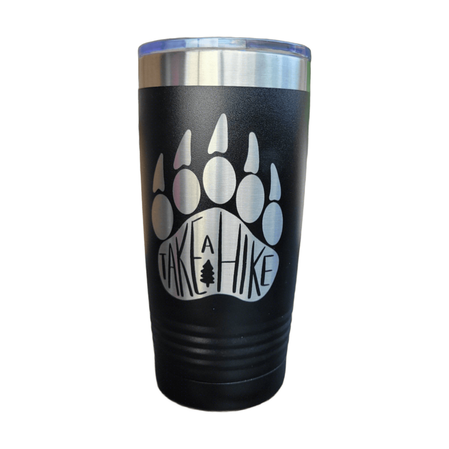 Camping Themed Insulated Tumbler, Engraved 20ozInsulated Tumbler - Personalized gift for hiking or camping enthusiast