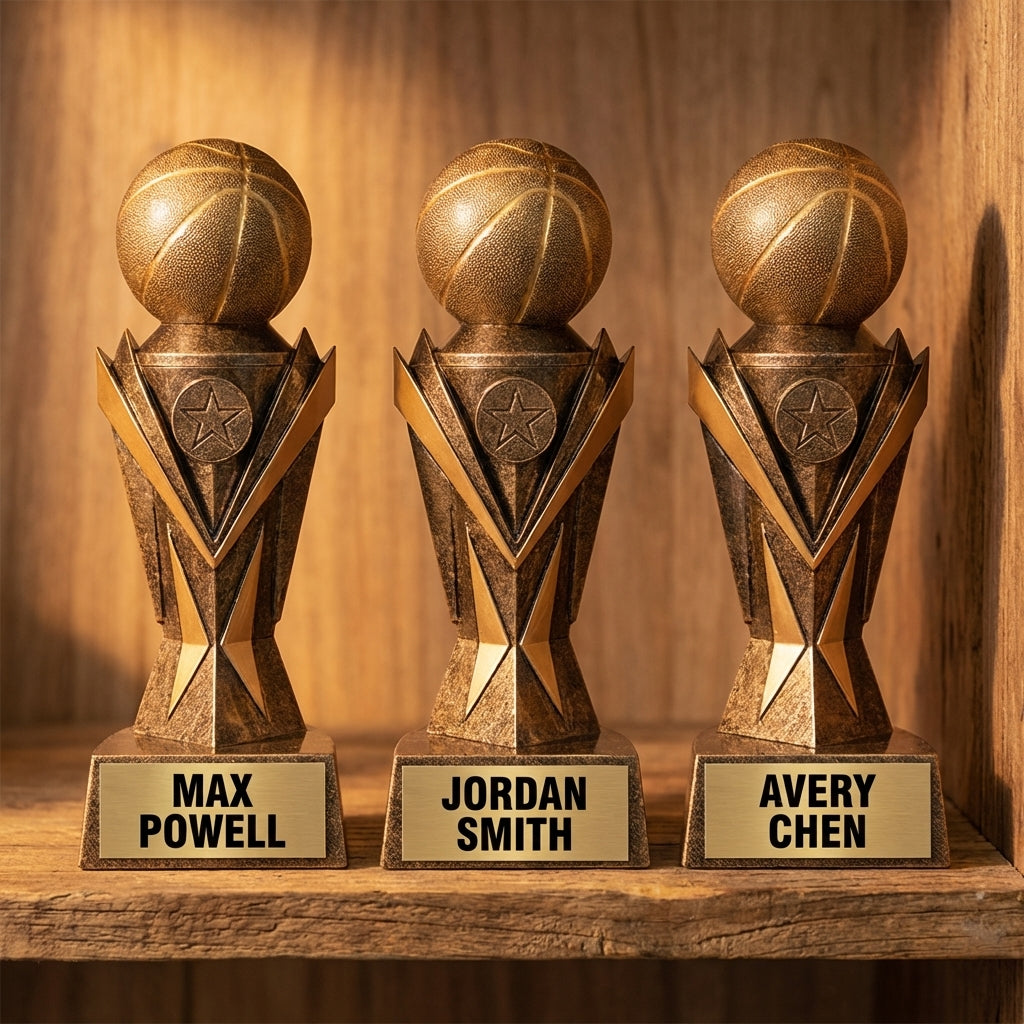 Personalized Sports Trophy 8.75" - Custom Engraved AA for Team, Coach & MVP - View 4