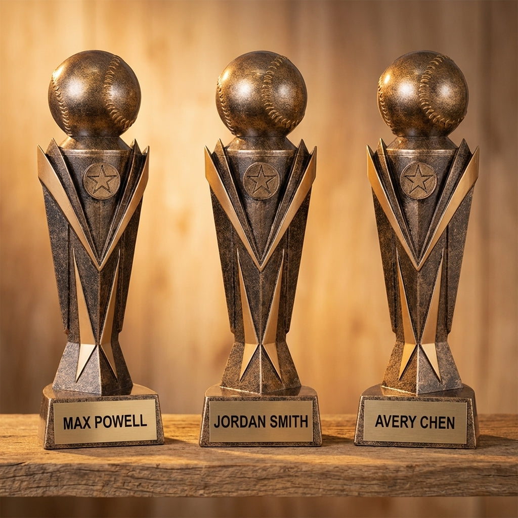 Personalized Baseball Trophy 10.75" - Custom Engraved AA for Team, Coach & MVP - View 4