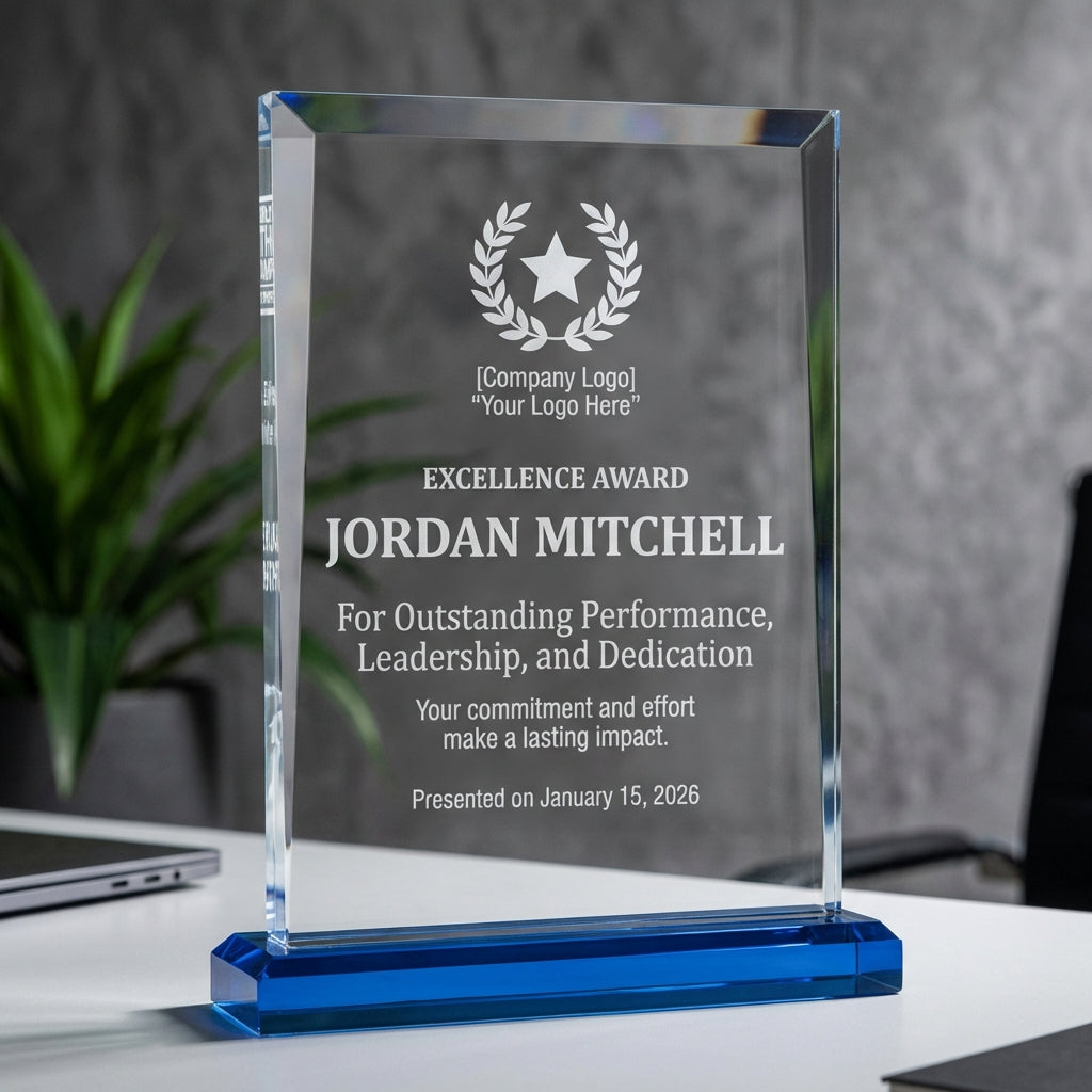 Personalized Employee Award - Recognition Gift - Laser Engraved Acrylic Plaque - Custom Name - View 4