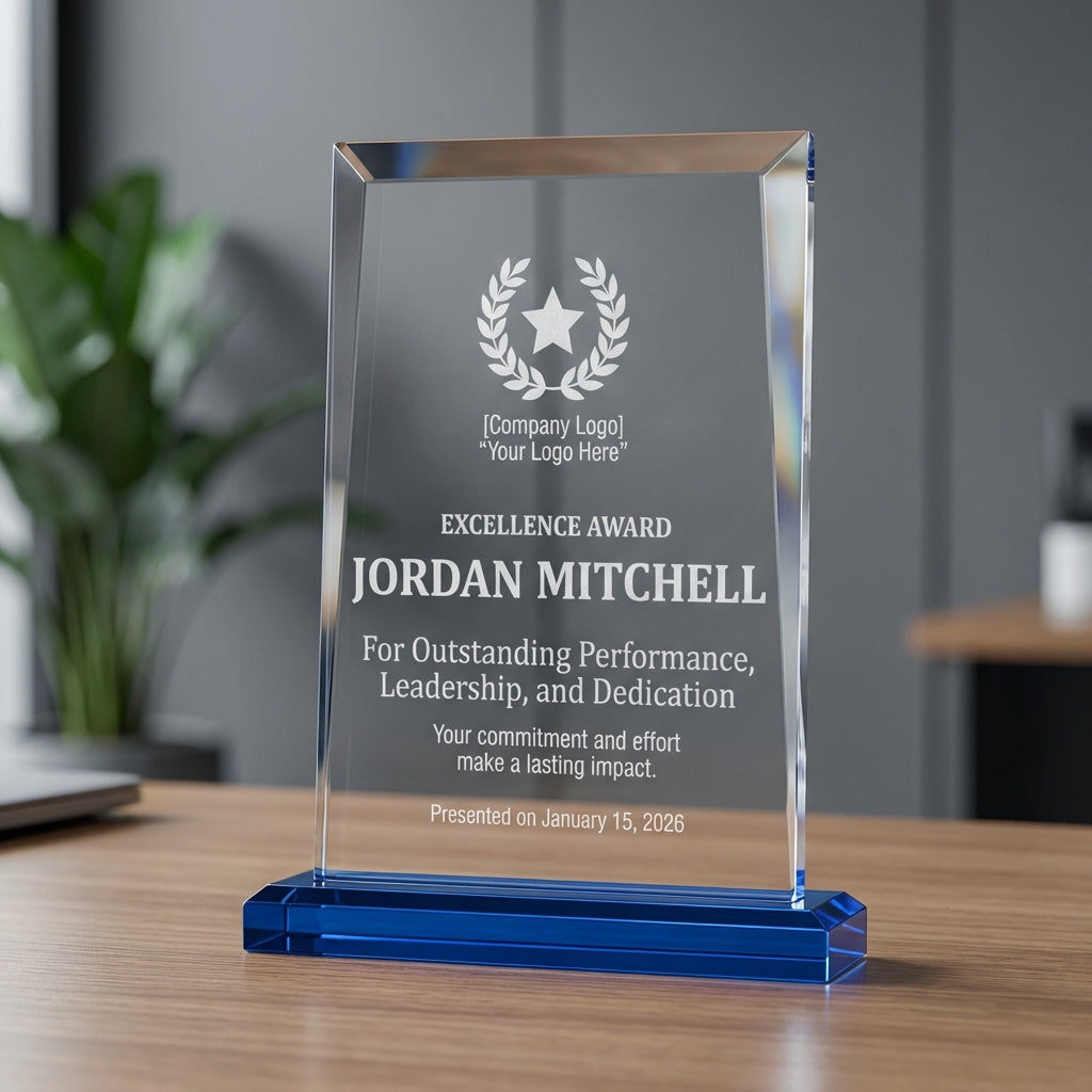 Personalized Employee Award - Recognition Gift - Laser Engraved Acrylic Plaque - Custom Name - View 5