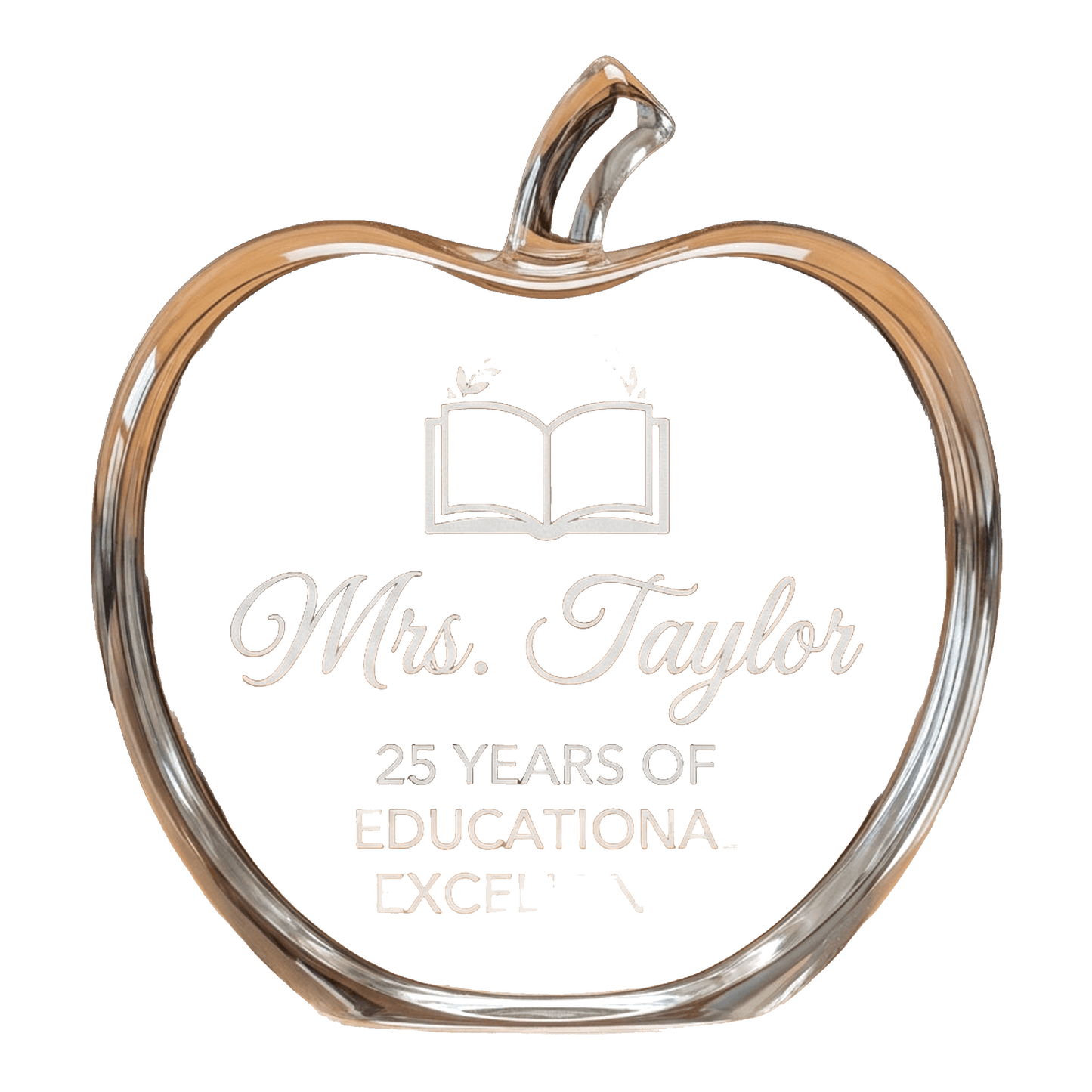 Personalized Teacher Appreciation Award - Laser Engraved Acrylic Gift for Educator Retirement, Graduation, Years of Service - Custom Name