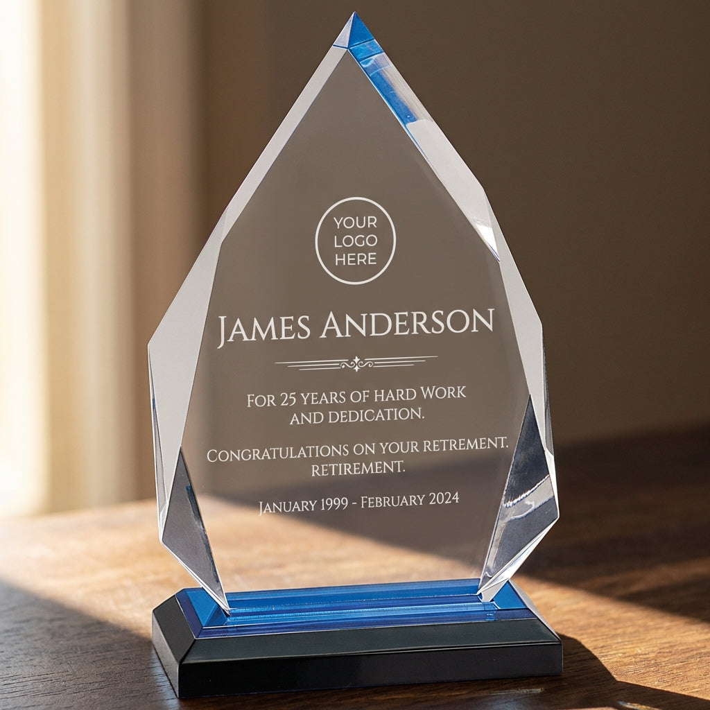 Personalized Retirement Gift Acrylic Award | Custom Engraved Employee Recognition Plaque | Farewell Keepsake | Durable Corporate Award - View 2