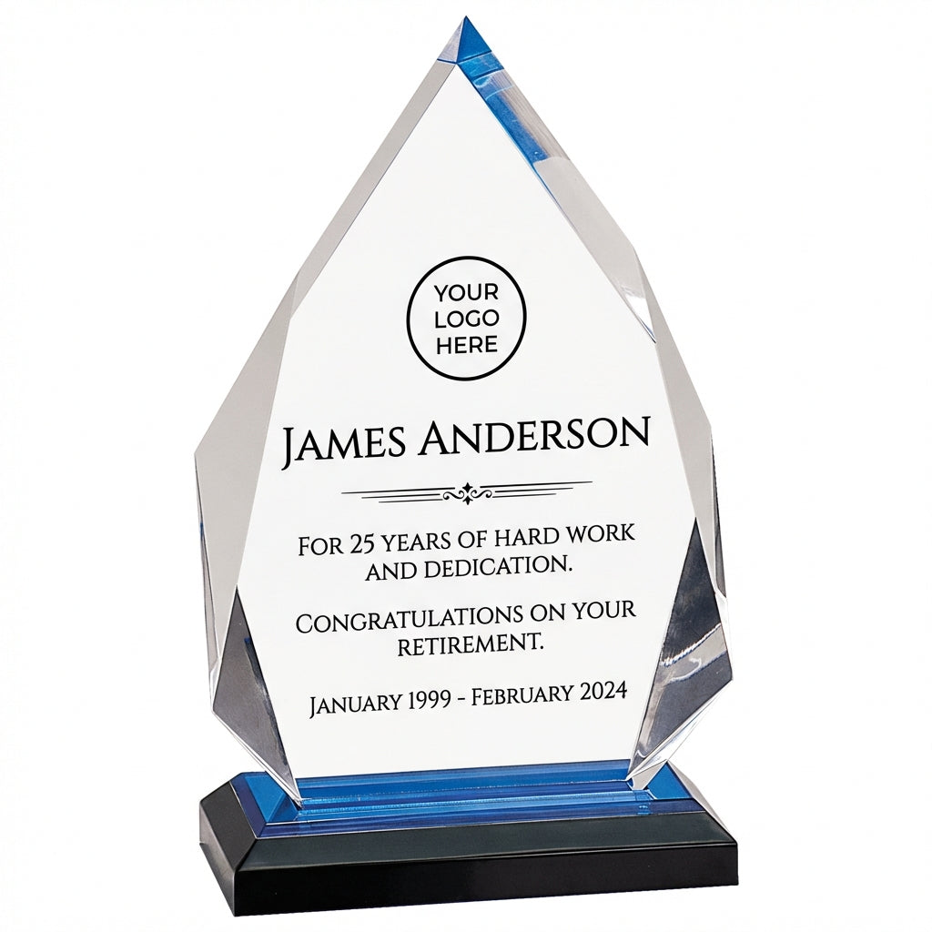 Personalized Retirement Gift Acrylic Award | Custom Engraved Employee Recognition Plaque | Farewell Keepsake | Durable Corporate Award - View 5