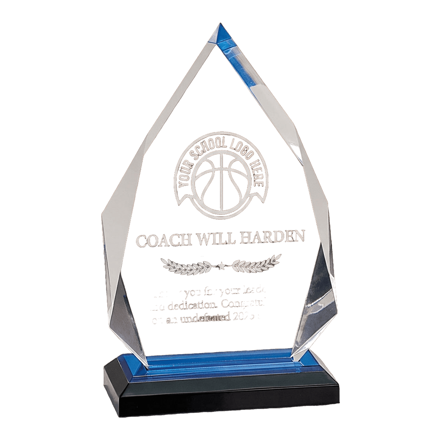 Personalized Basketball Coach Gift Acrylic Award - Team Recognition End of Season - Laser Engraved Durable - Custom Name