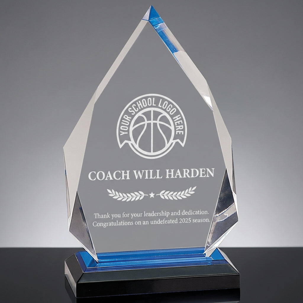 Personalized Basketball Coach Gift Acrylic Award - Team Recognition End of Season - Laser Engraved Durable - Custom Name - View 5
