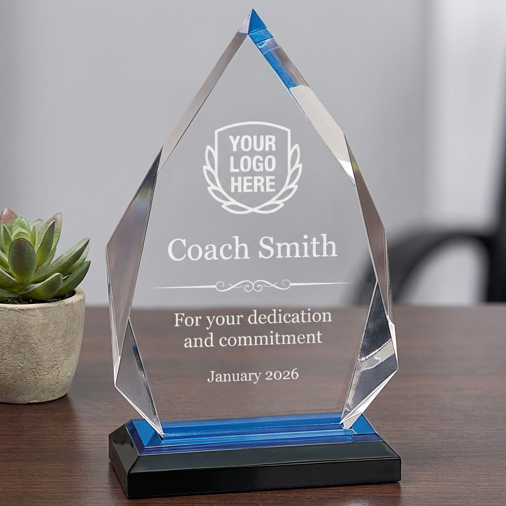 Personalized Hockey Coach Gift - Acrylic Award - End of Season Gift - Thank You Gift - Custom Name & Logo - View 2