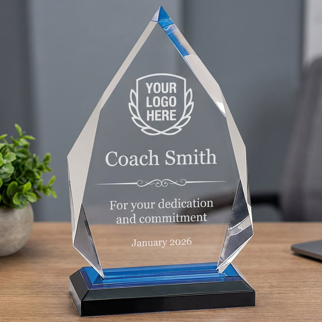 Personalized Hockey Coach Gift - Acrylic Award - End of Season Gift - Thank You Gift - Custom Name & Logo - View 4