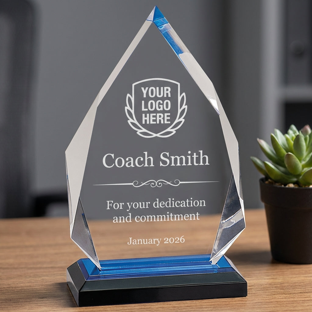 Personalized Hockey Coach Gift - Acrylic Award - End of Season Gift - Thank You Gift - Custom Name & Logo - View 5