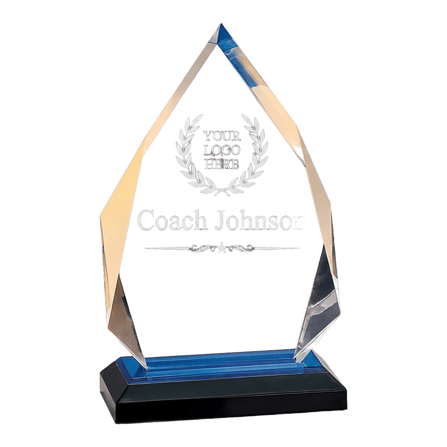 Personalized Lacrosse Coach Award - Custom Engraved Acrylic Trophy - Team Thank You Gift - End of Season Recognition