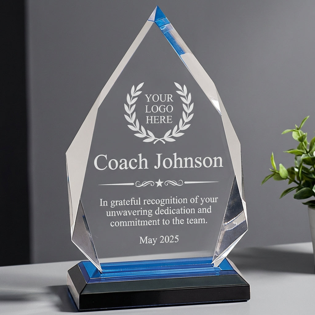 Personalized Lacrosse Coach Award - Custom Engraved Acrylic Trophy - Team Thank You Gift - End of Season Recognition - View 5