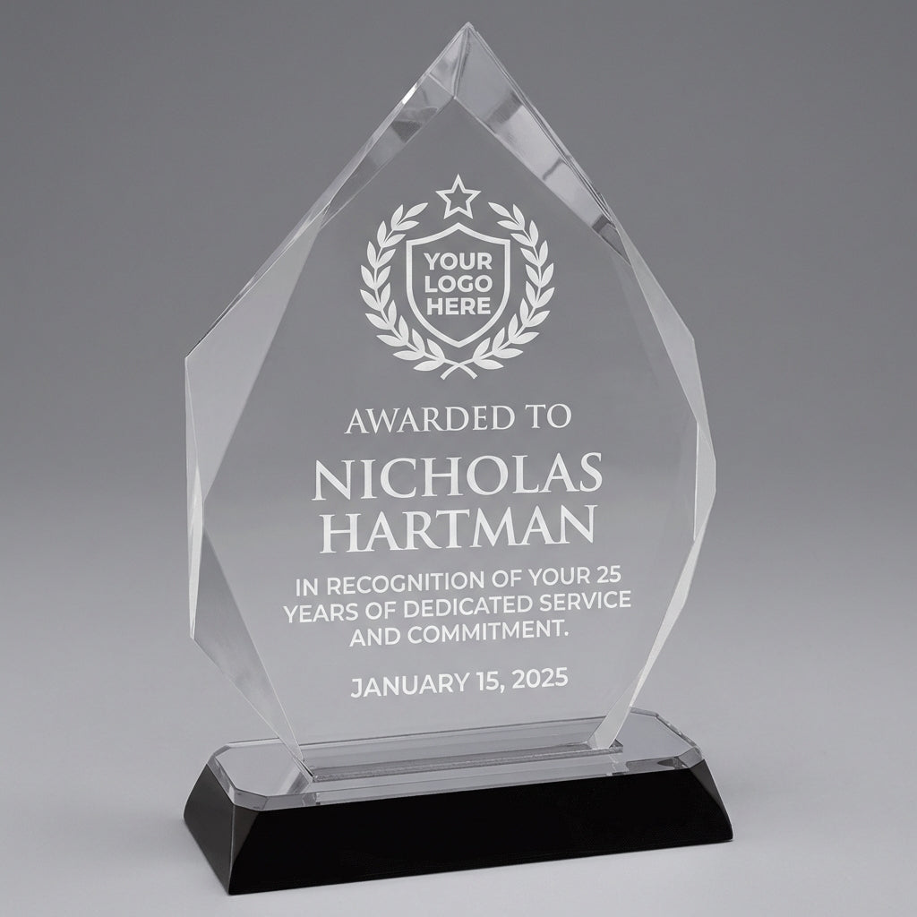 Personalized Employee Service Award | Custom Engraved Acrylic Plaque | Corporate Recognition Gift | 25 Year Work Anniversary Thank You - View 3
