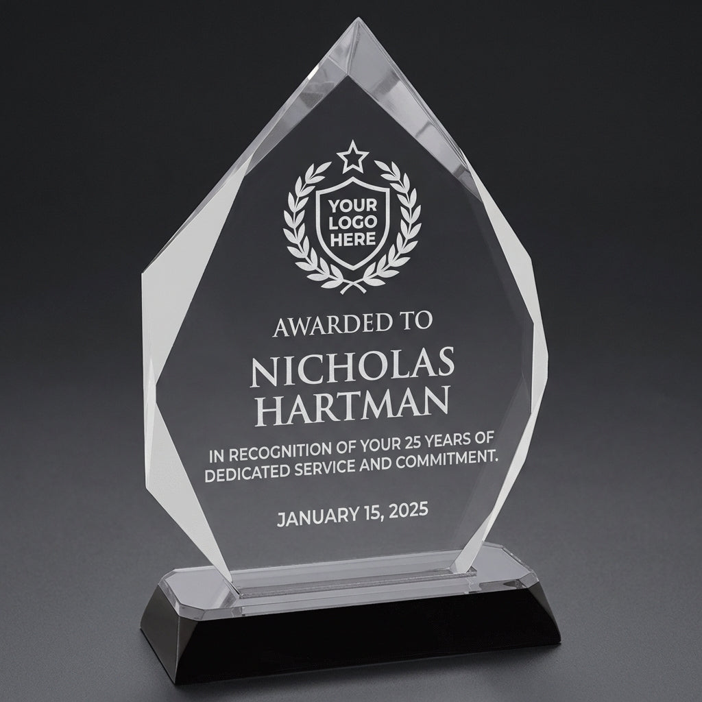 Personalized Employee Service Award | Custom Engraved Acrylic Plaque | Corporate Recognition Gift | 25 Year Work Anniversary Thank You - View 4