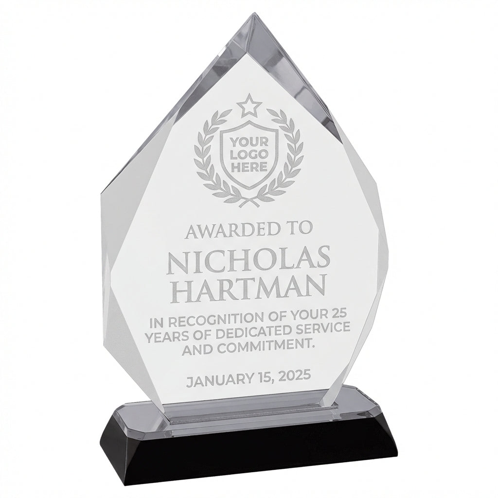 Personalized Employee Service Award | Custom Engraved Acrylic Plaque | Corporate Recognition Gift | 25 Year Work Anniversary Thank You - View 5