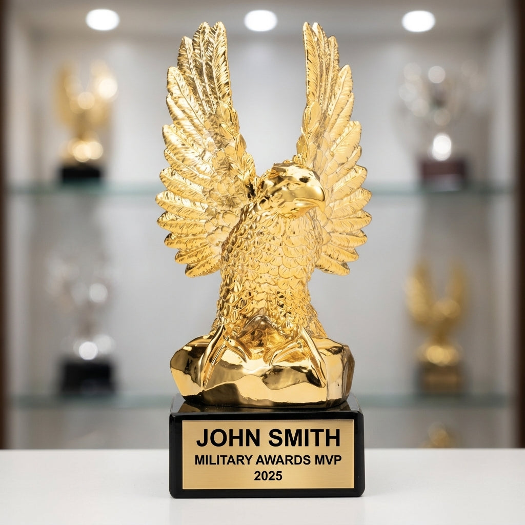 Personalized Eagle Award - custom laser engraved - view 4