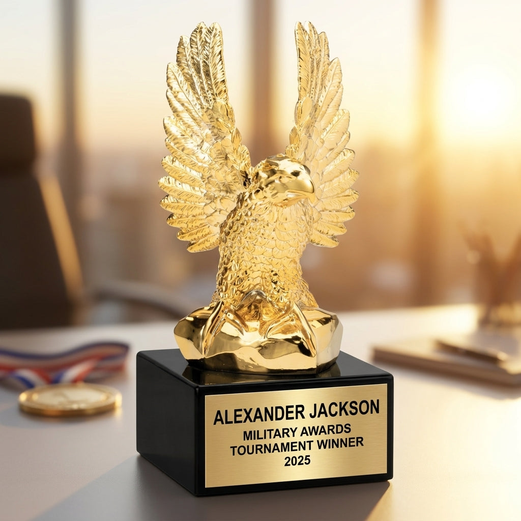 Personalized Eagle Award - custom laser engraved - view 5