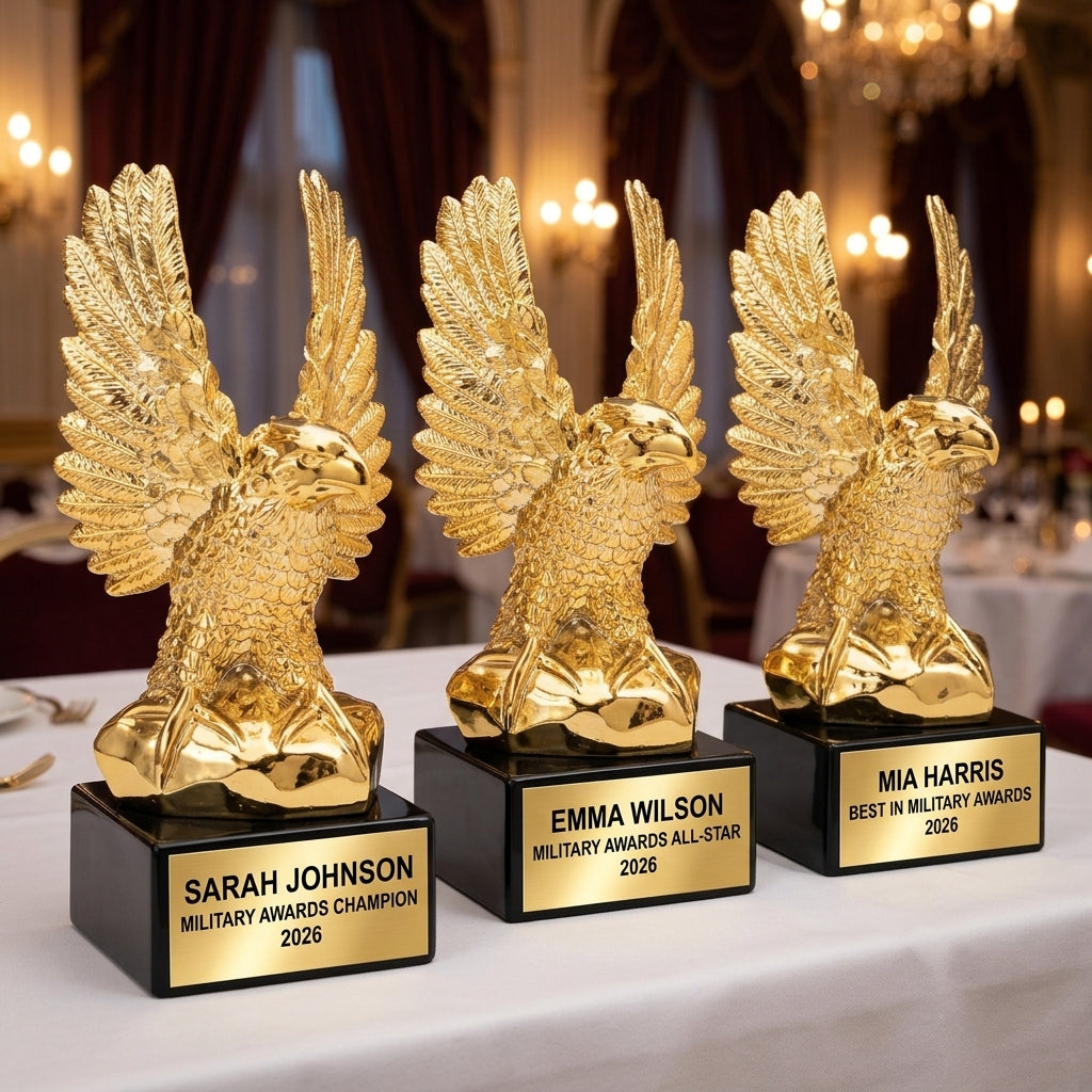 Personalized Eagle Award - custom laser engraved - view 6