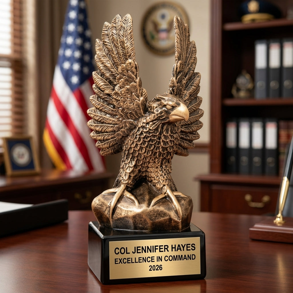 Personalized Elegant Eagle Award.  - custom laser engraved - view 1