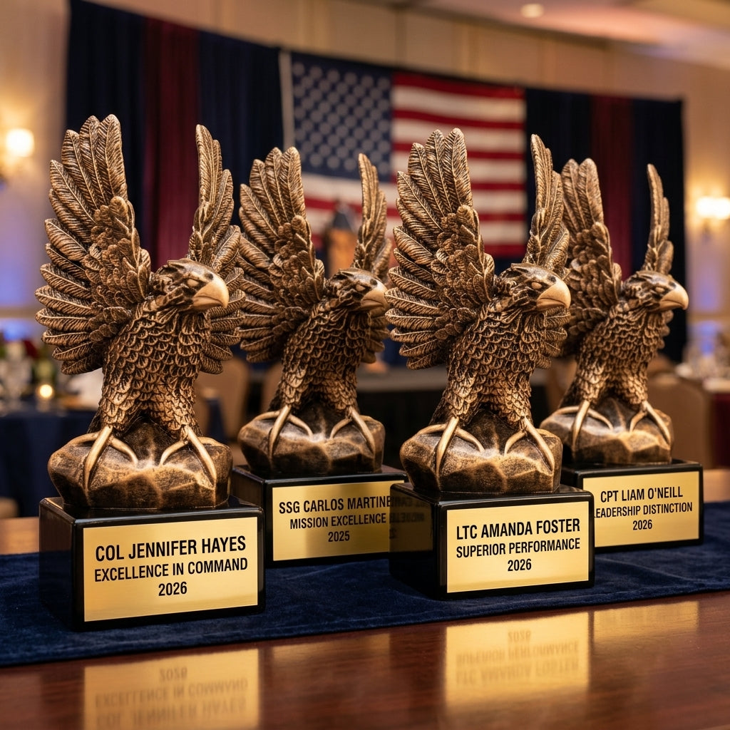 Personalized Elegant Eagle Award.  - custom laser engraved - view 6