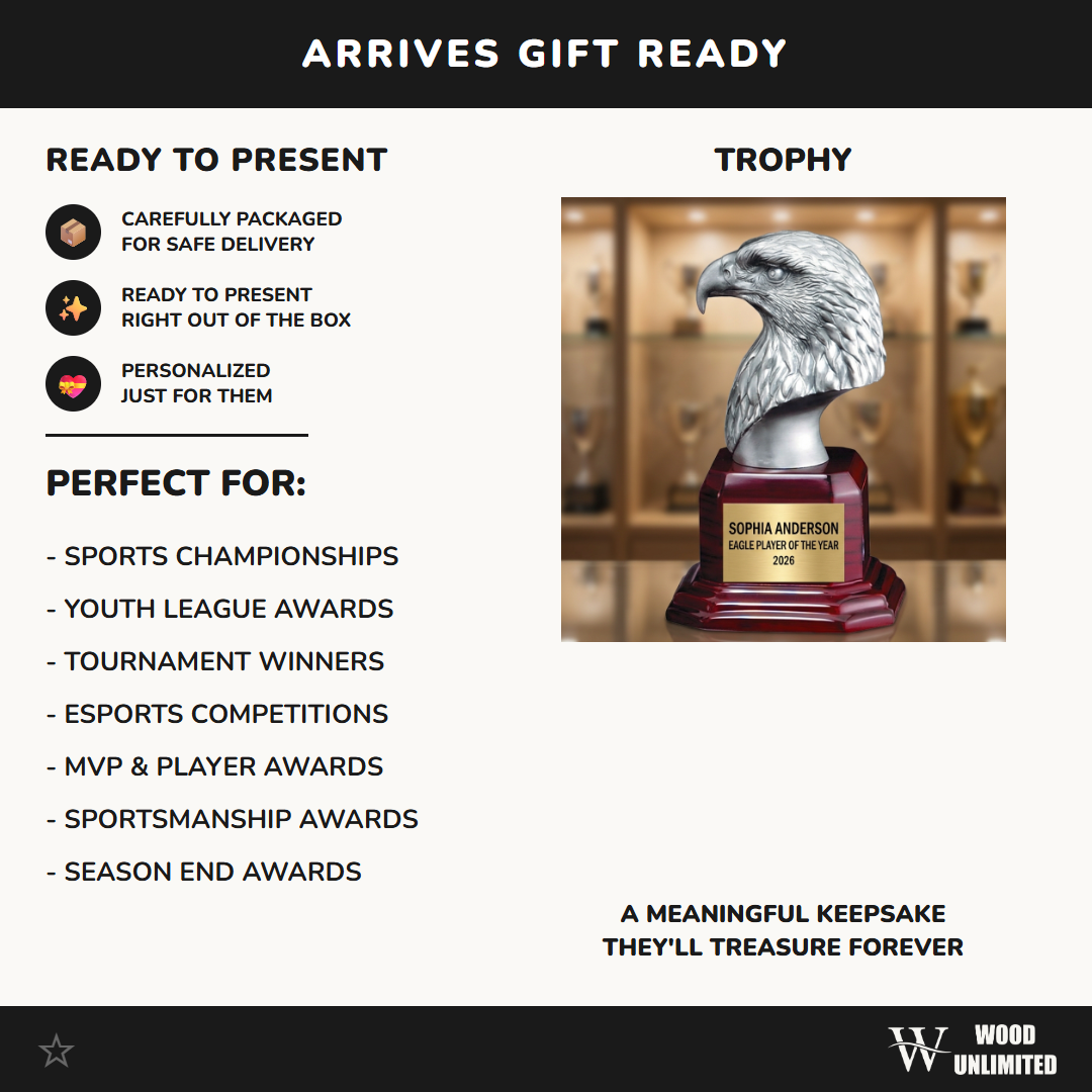 Personalized | Eagle Award | Custom Engraved | Eagle Trophy | Patriotic Award | Military Gift | Eagle Scout | Achievement Award