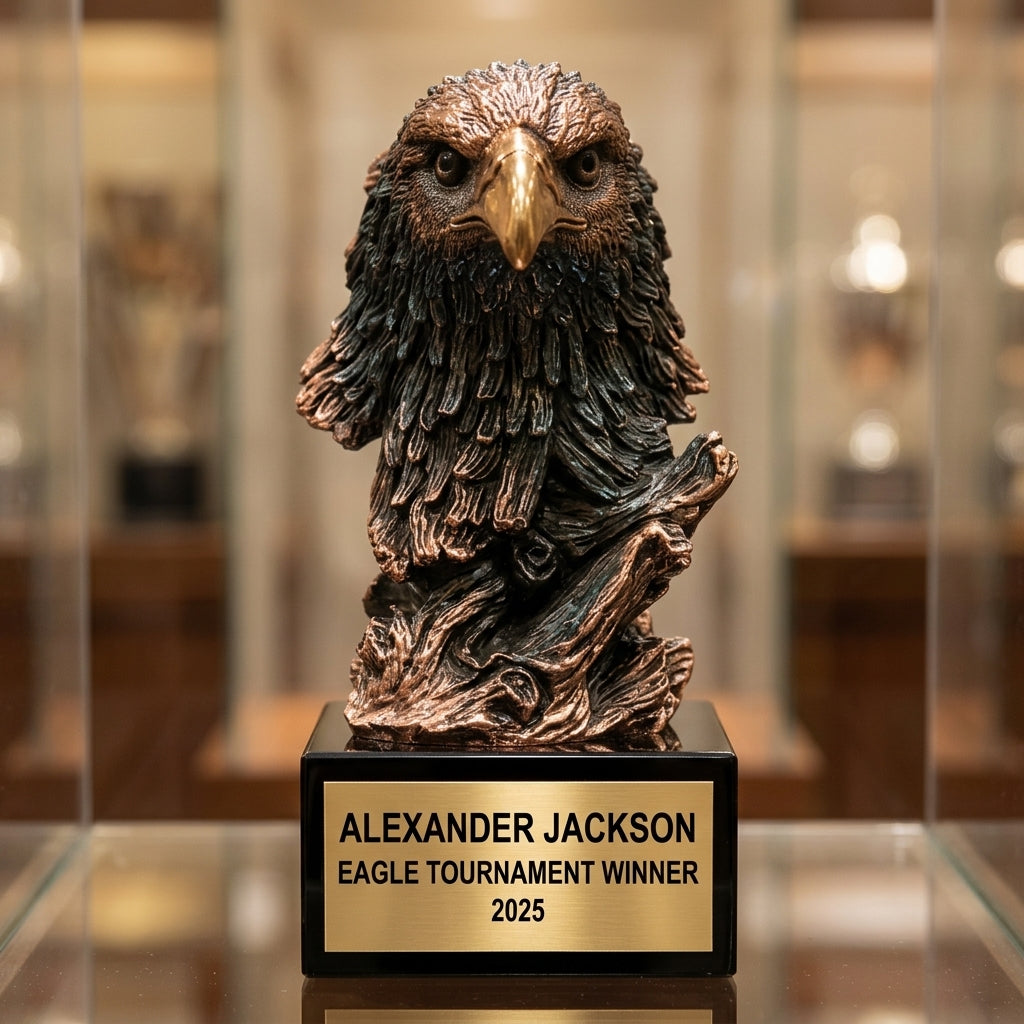 Personalized | Eagle Award | Custom Engraved | Eagle Trophy | Patriotic Award | Military Gift | Veteran Award | Engraved Trophy - View 1