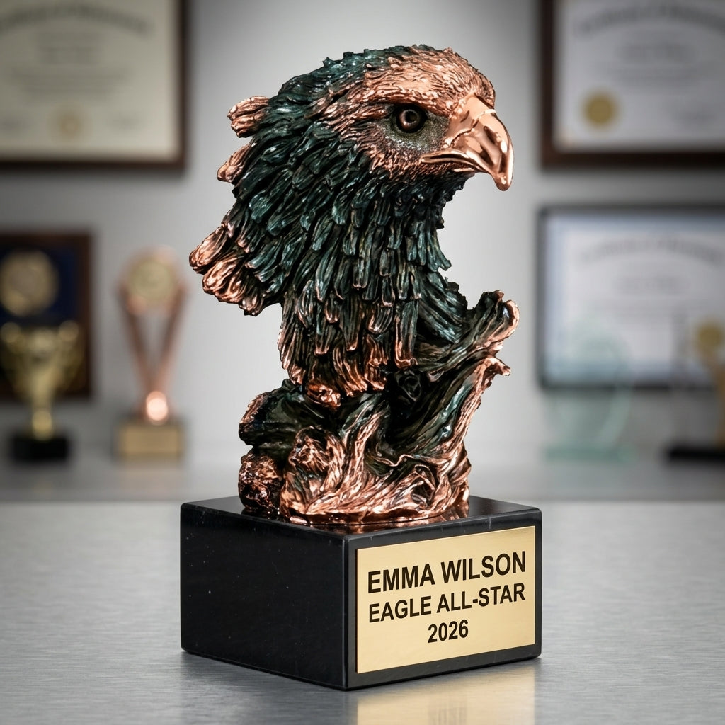 Personalized | Eagle Award | Custom Engraved | Eagle Trophy | Patriotic Award | Military Gift | Veteran Award | Engraved Trophy - View 3