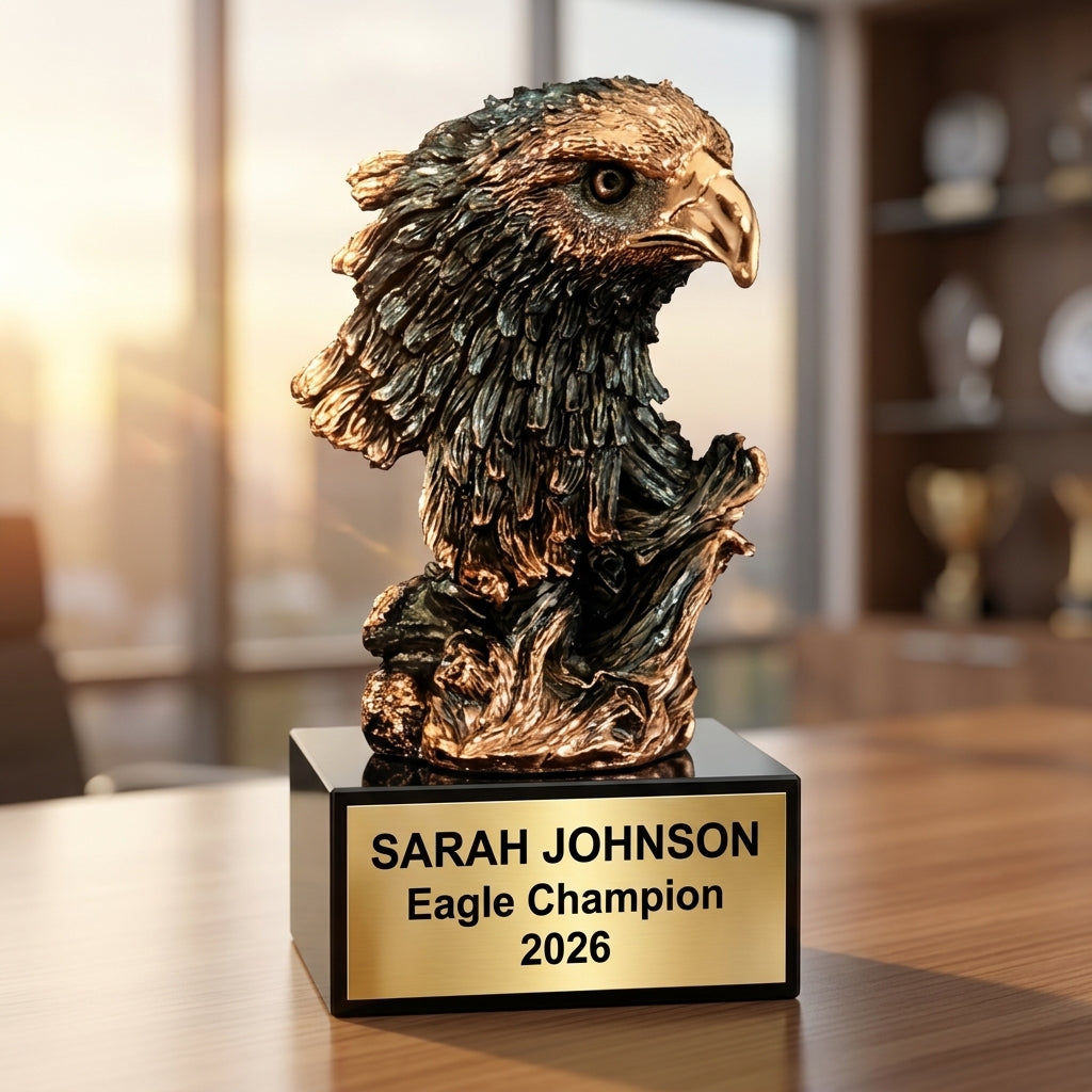Personalized | Eagle Award | Custom Engraved | Eagle Trophy | Patriotic Award | Military Gift | Veteran Award | Engraved Trophy - View 5
