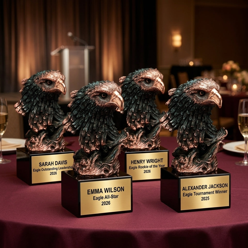 Personalized | Eagle Award | Custom Engraved | Eagle Trophy | Patriotic Award | Military Gift | Veteran Award | Engraved Trophy - View 6