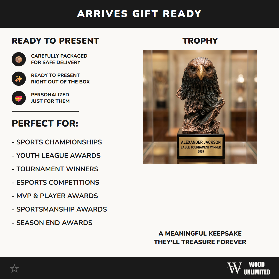 Personalized | Eagle Award | Custom Engraved | Eagle Trophy | Patriotic Award | Military Gift | Veteran Award | Engraved Trophy