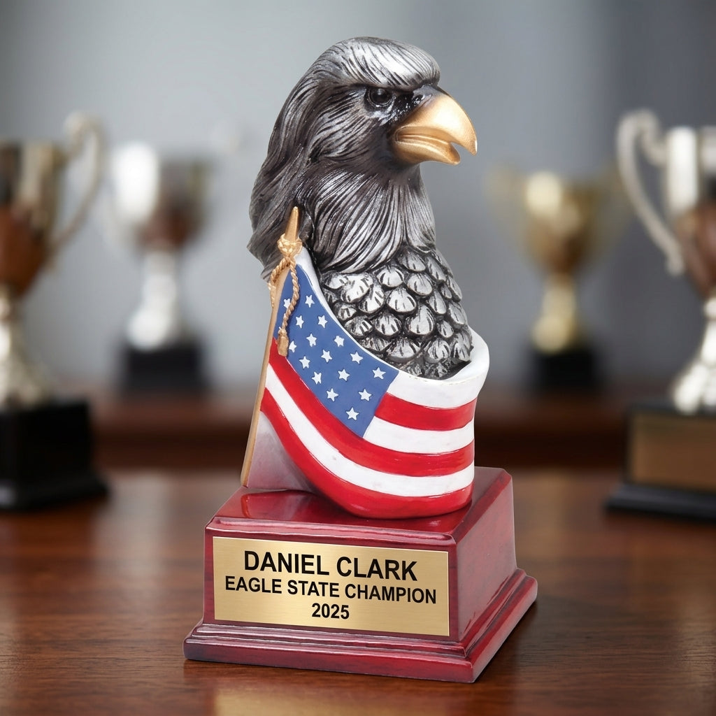 Eagle Trophy Award | Personalized | Custom Engraved | Achievement Gift | Leadership Award | Patriotic Gift - View 4