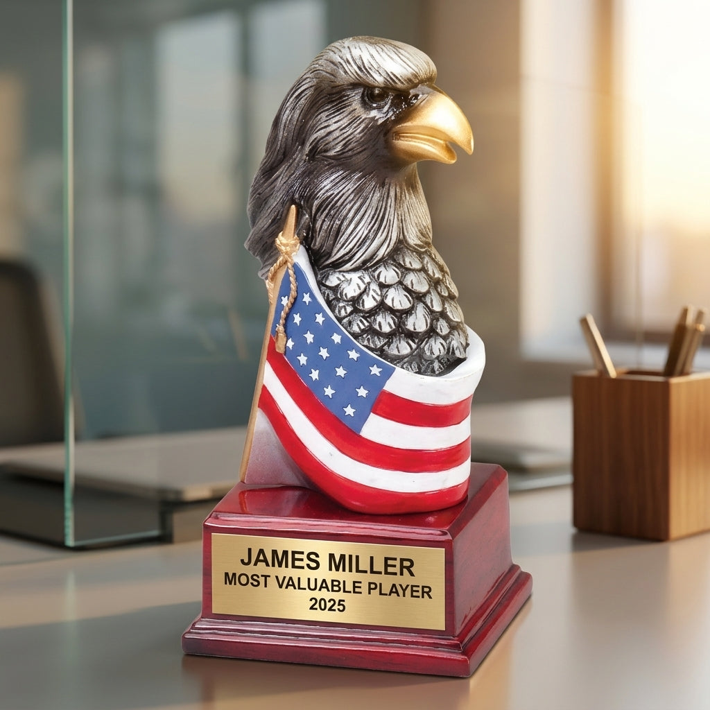 Eagle Trophy Award | Personalized | Custom Engraved | Achievement Gift | Leadership Award | Patriotic Gift - View 5