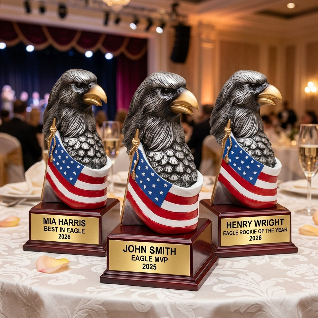 Eagle Trophy Award | Personalized | Custom Engraved | Achievement Gift | Leadership Award | Patriotic Gift - View 6