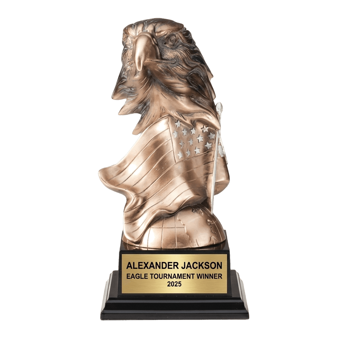 Personalized | Patriotic Award | Custom Engraved | Patriotic Eagle | Military Award | Veteran Gift | American Flag | Leadership Trophy