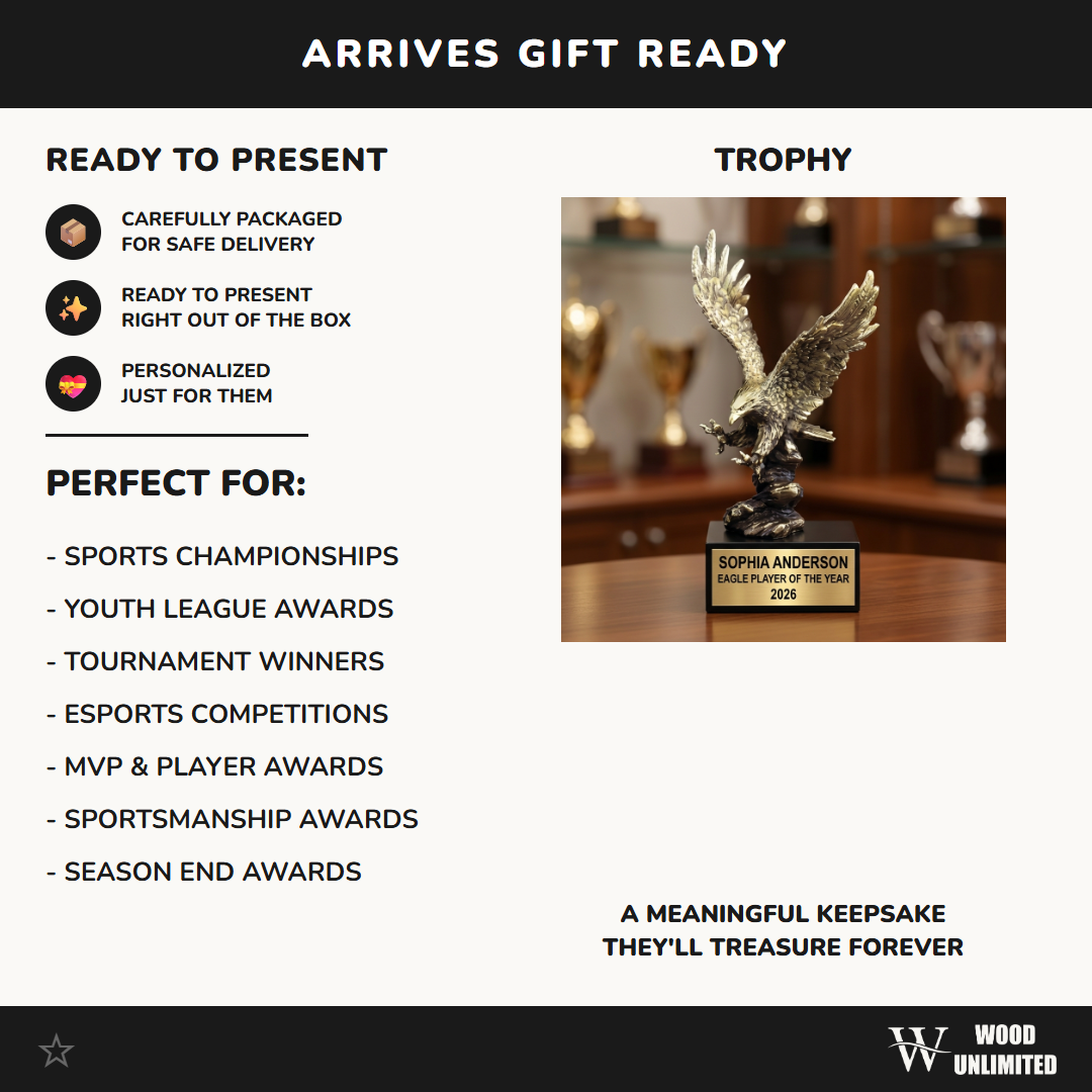 Personalized | Eagle Award | Custom Engraved | Eagle Trophy | Patriotic Award | Military Gift | Retirement Award | Employee Recognition