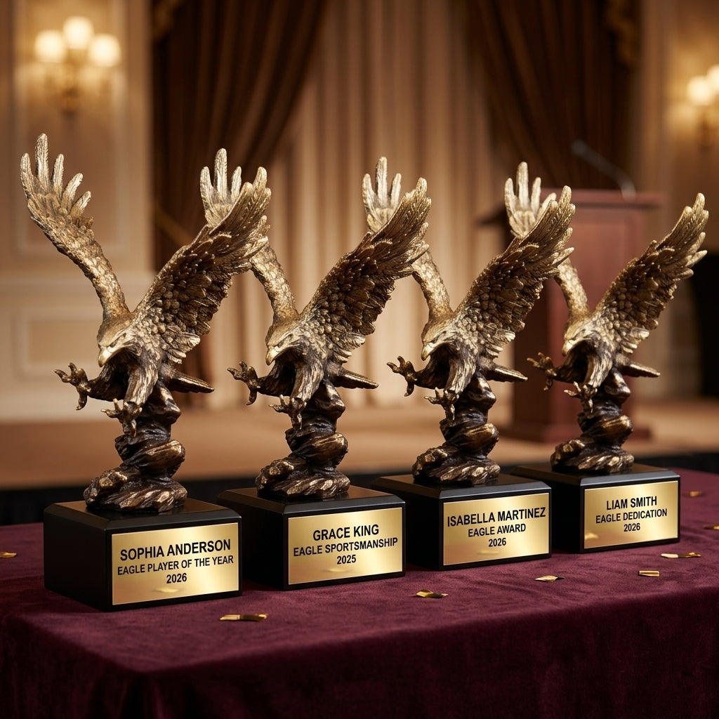 Personalized | Eagle Award | Custom Engraved | Eagle Trophy | Patriotic Award | Military Gift | Veteran Recognition | Corporate Award - View 6